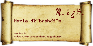 Maria Ábrahám névjegykártya